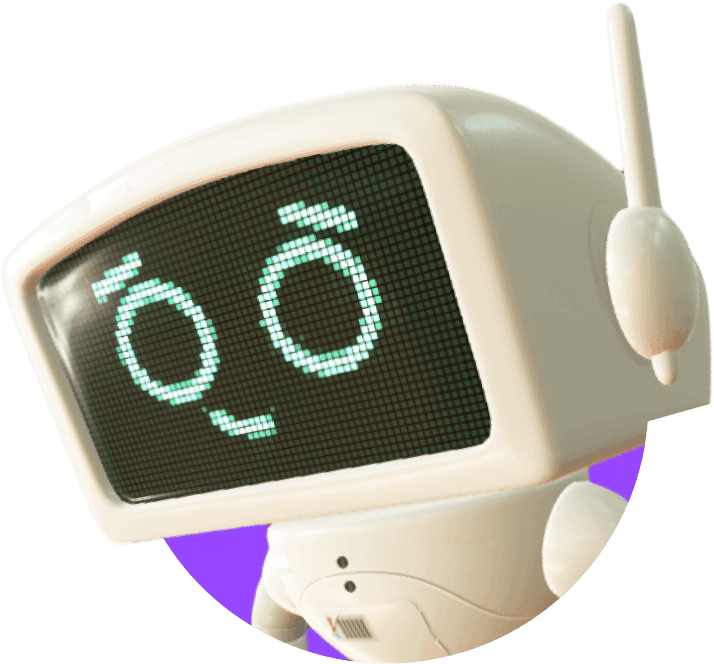 Giggly der KI-Roboter als Vignette